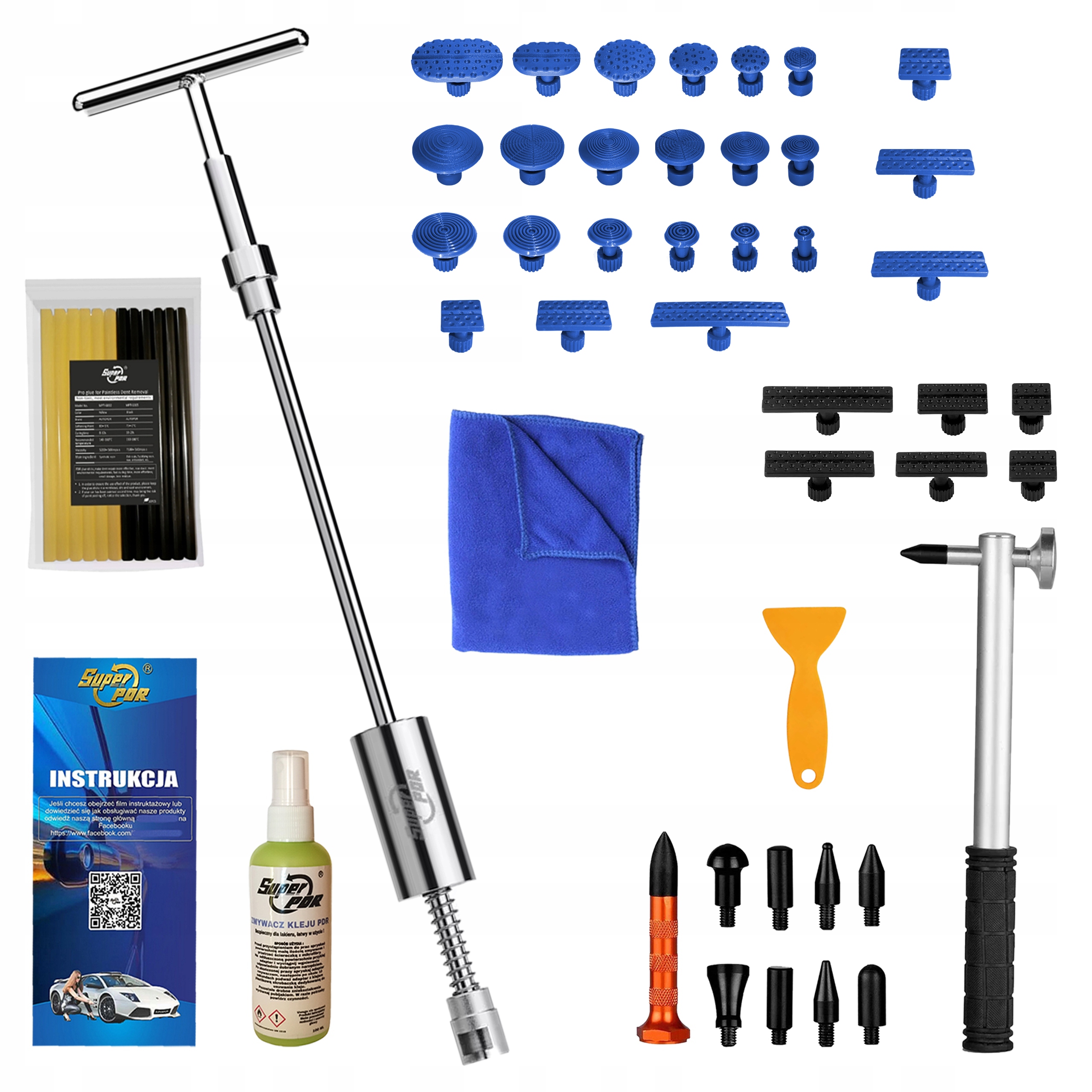 Sada na odstraňování promáčklin Sada pdr Nástroje pdr Po gradobici