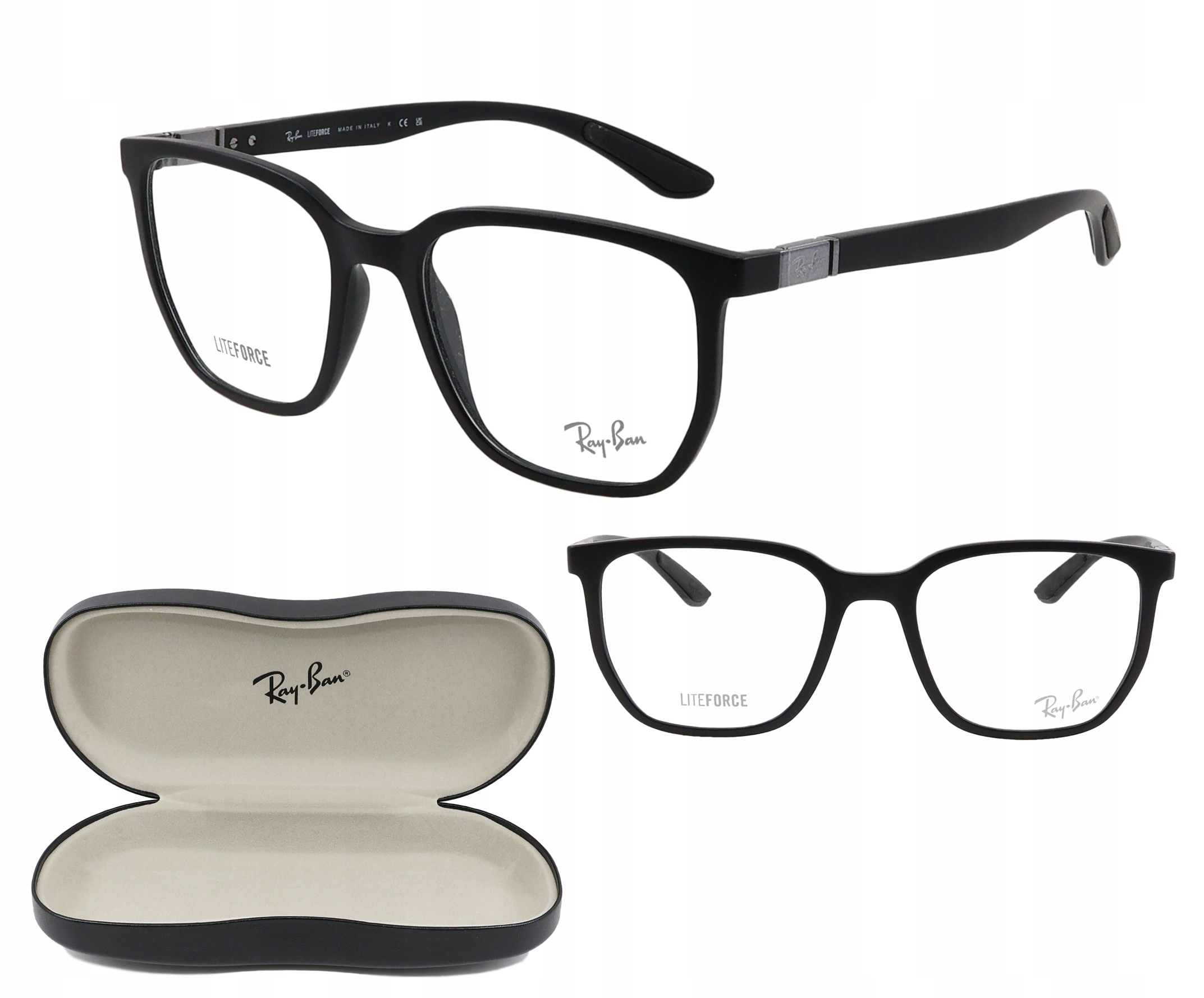 RayBan oprawki okulary korekcyjne pod żyłkę Czarne lifeforce RB7235 Ray-Ban