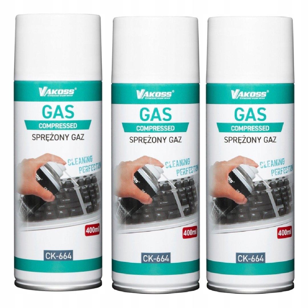 

3x Sprężony Gaz Powietrze Do Czyszczenia Vakoss