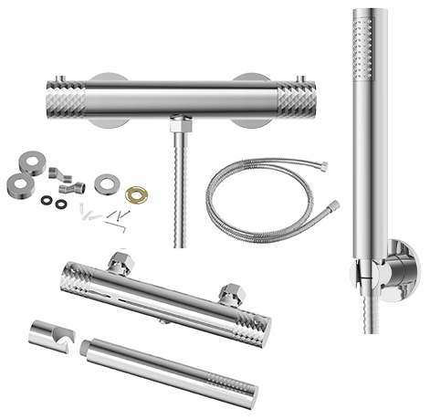 Sprchová batéria Glami termostatická, chróm, termostatická, slúchadlá
