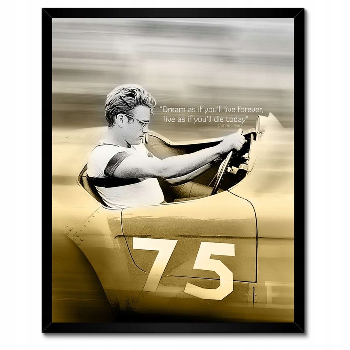 Plakáty v rámu 40x50 James Dean v autě