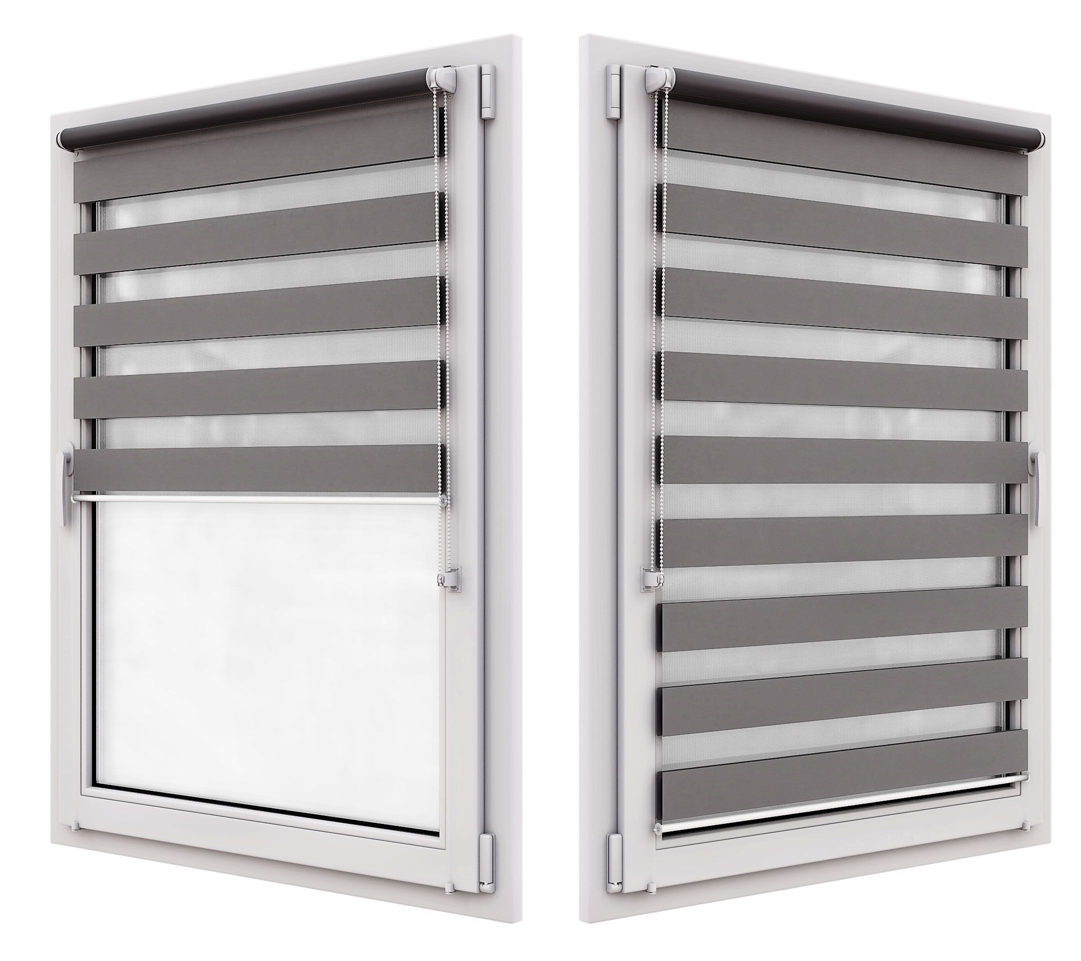 Roleta Dzień Noc LUMA bezinwazyjna + prowadnice i napinacz 91x150cm