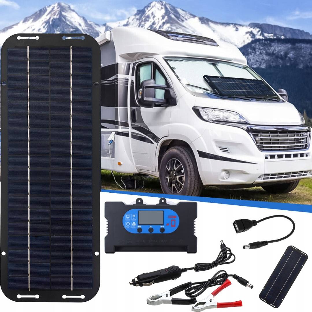 1ZEST Přenosná Černá Solární Nabíječka 30W Pro Outdoor