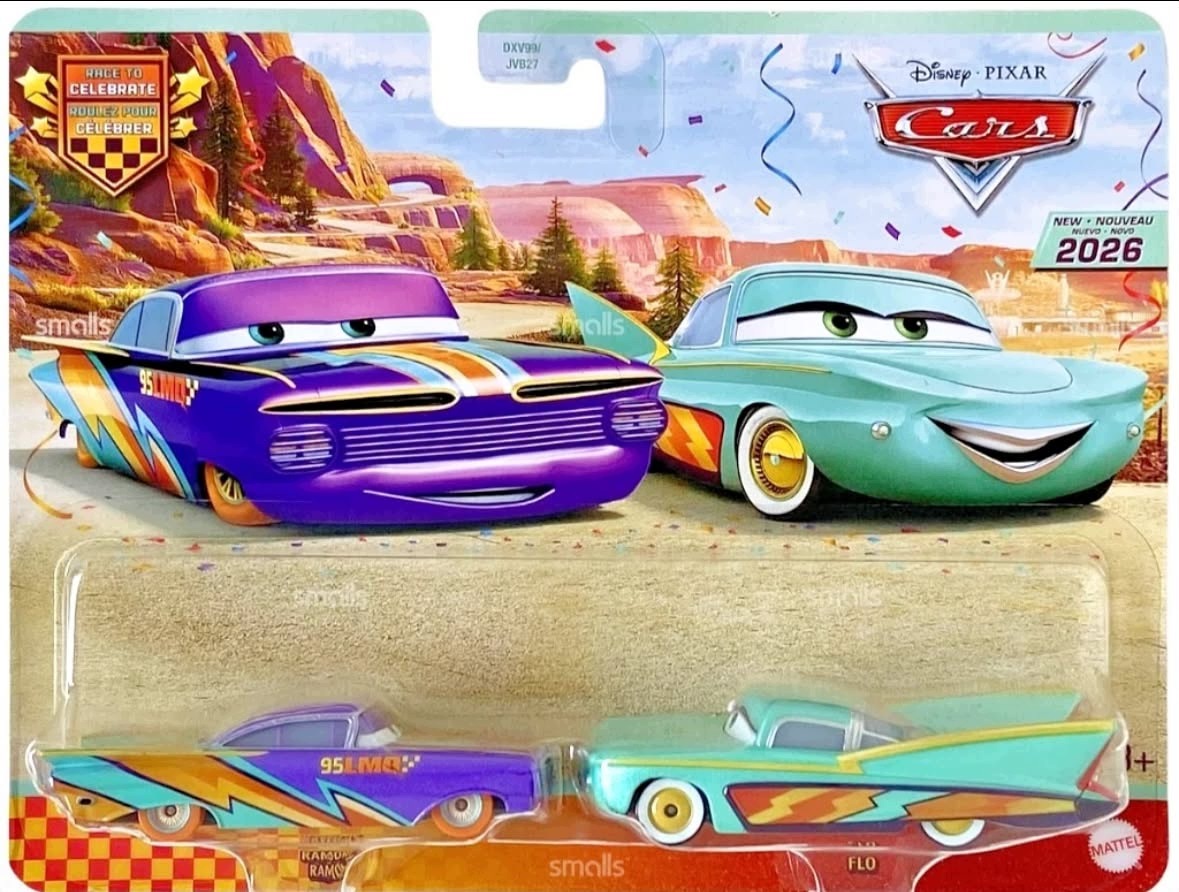 Auta Cars Disney Pixar Mattel 2 pack Ramone i Flo wydanie na 20-lecie