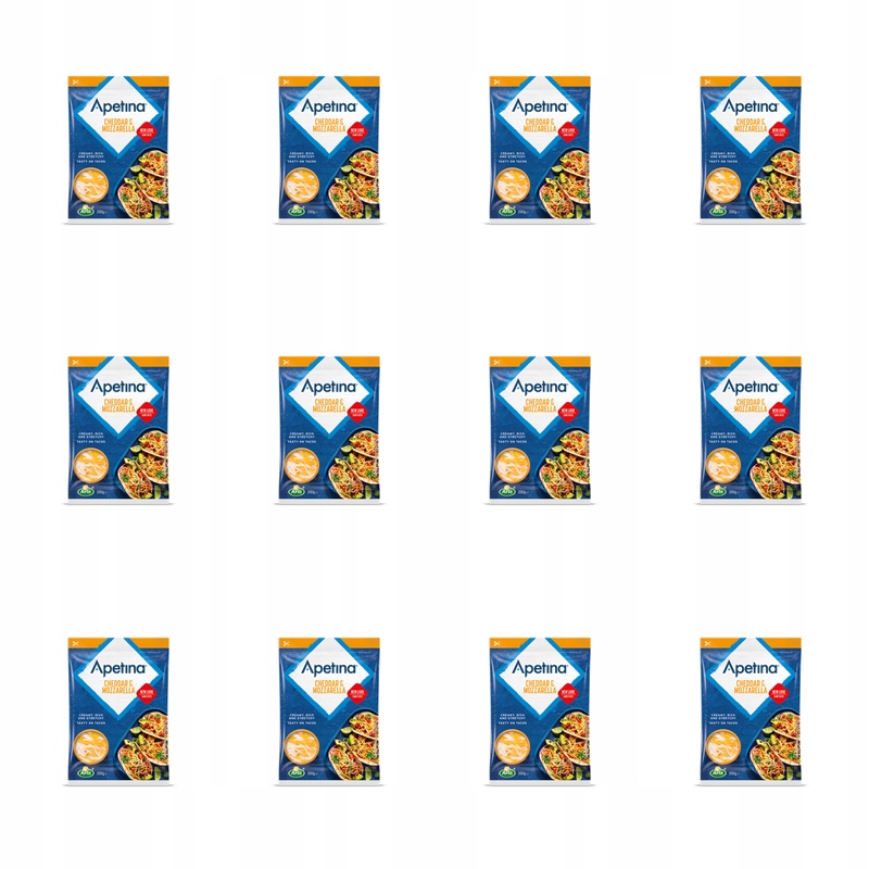 Apetina Cheddar a Mozzarella 200 g hobliny X12