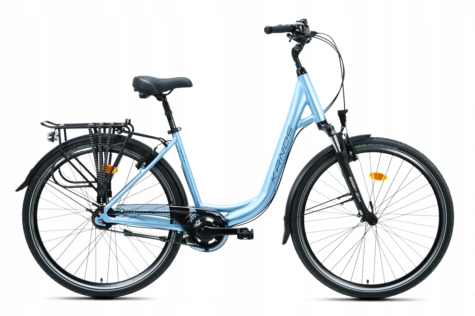 Rower Miejski 28 Kands Soprano 7BN błękitny mat R18 wzrost 160-180 cm 2026