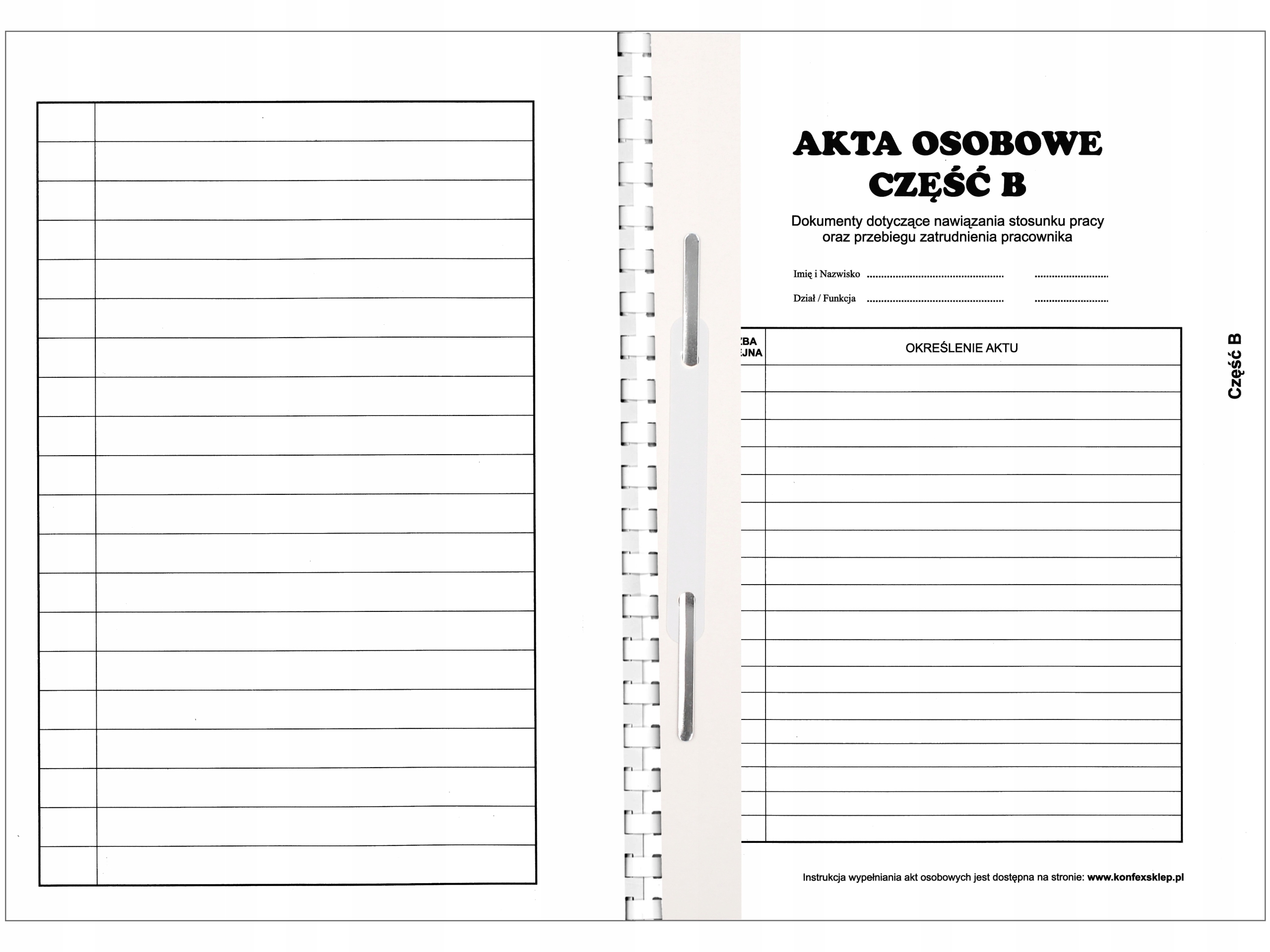 Teczka akt osobowych AKTA OSOBOWE T-04 niebieska Typ organizer