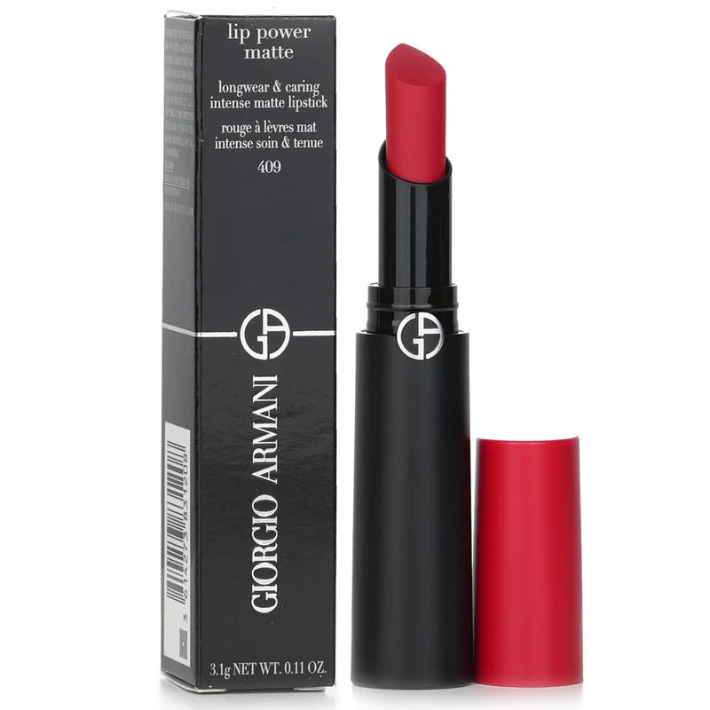 Matná rtěnka Giorgio Armani Lip Power Matte Lipstick odstín 409 Electric