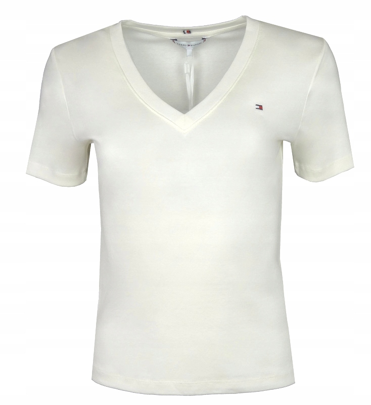 Tommy Hilfiger dámské tričko, Slim střih, krémová (ecru), Xs