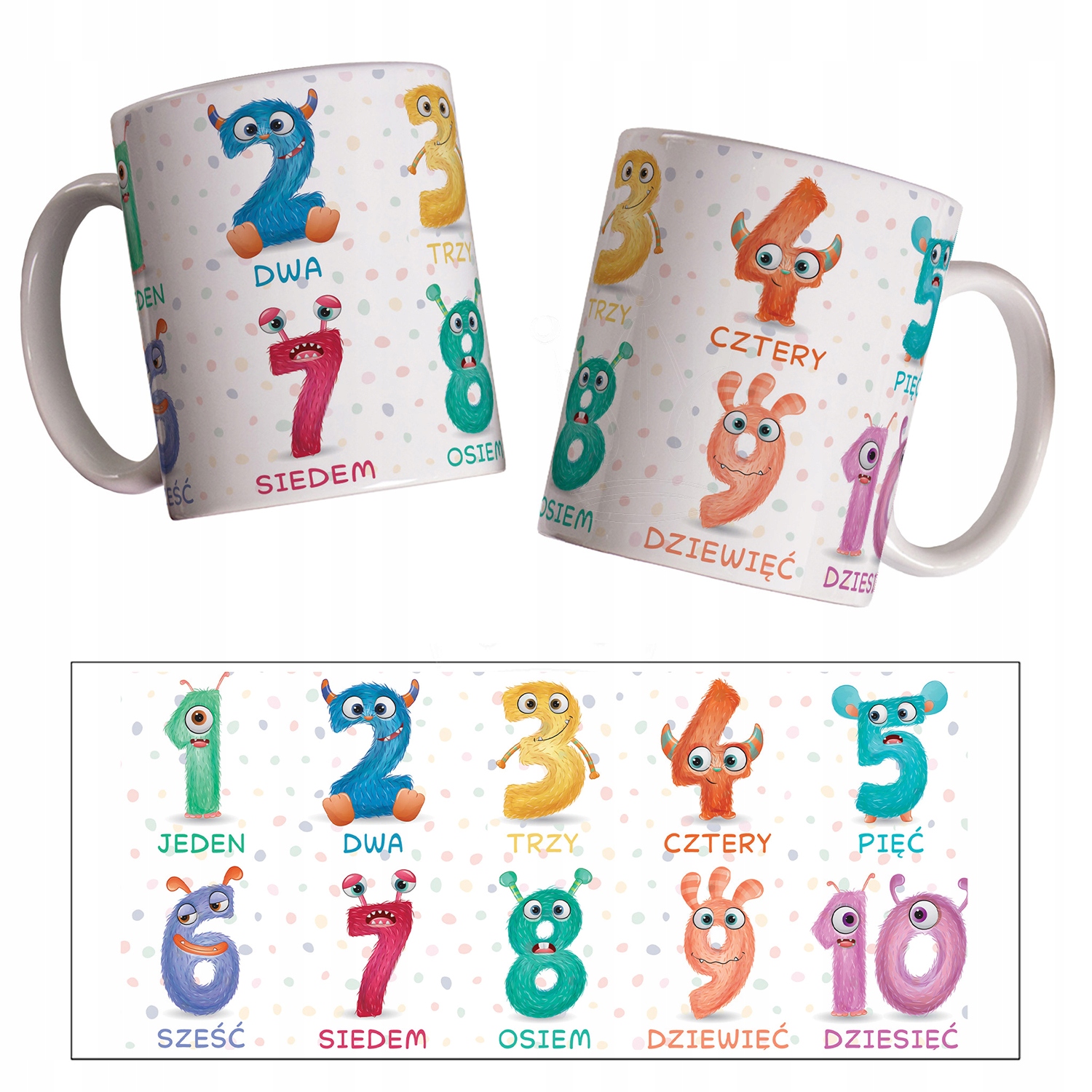

Kubek z nadrukiem Edukacyjny Cyfry 330 ml