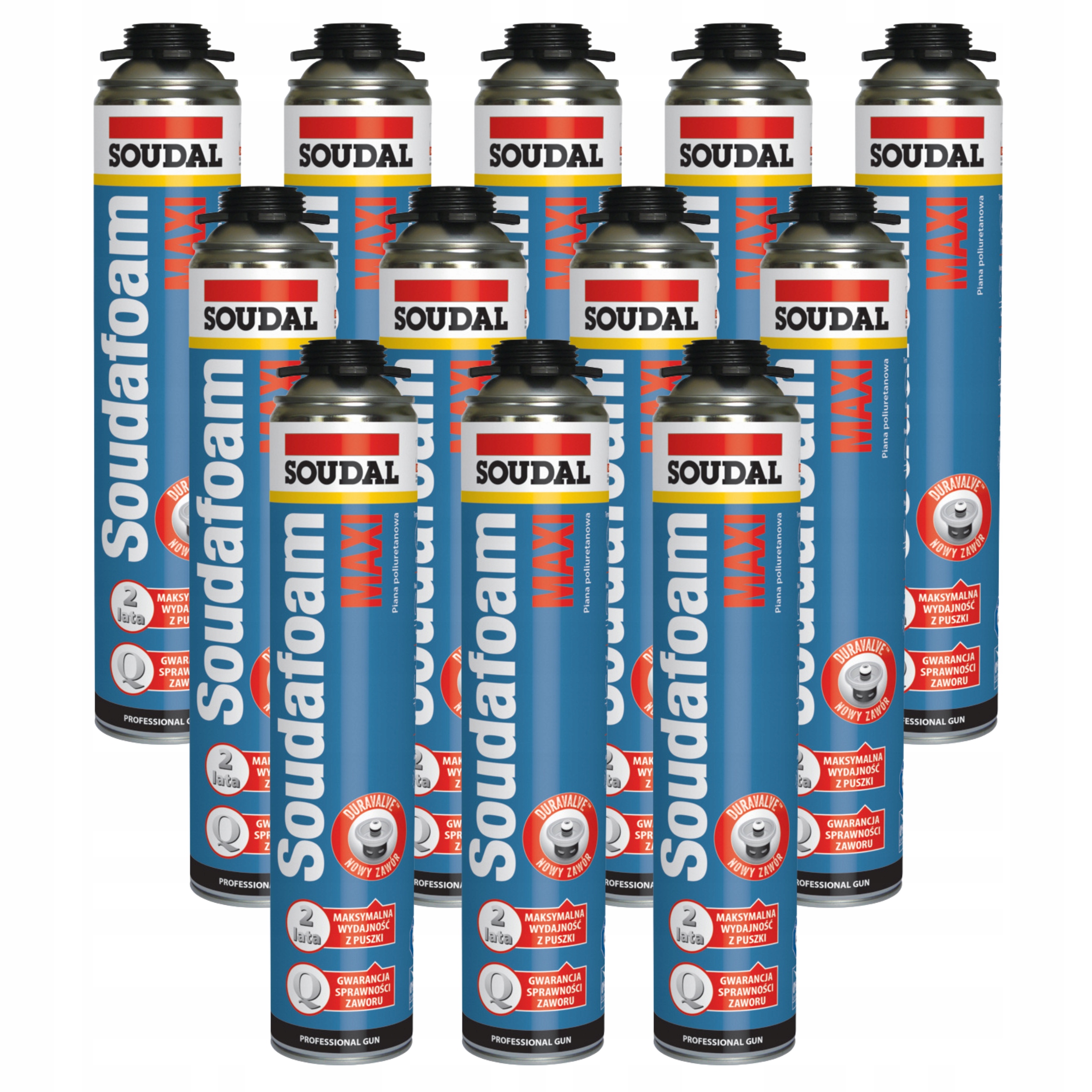 Montážní pěna pistolová Soudal Maxi 870 Polyuretanová pěna x 12 ks