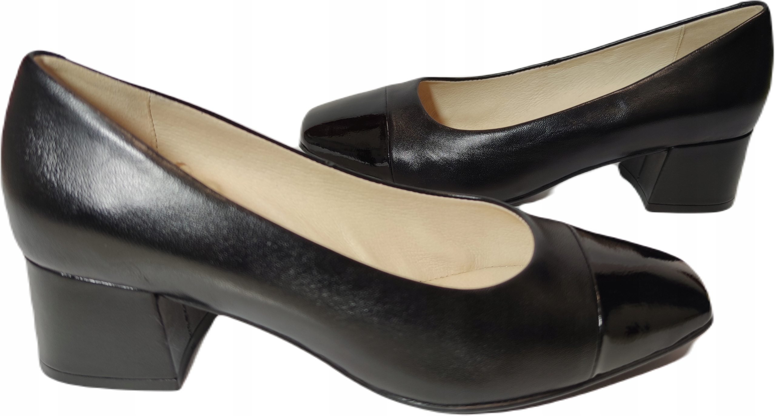 Pohodlné klasické lodičky Caprice 22305 Černé r38