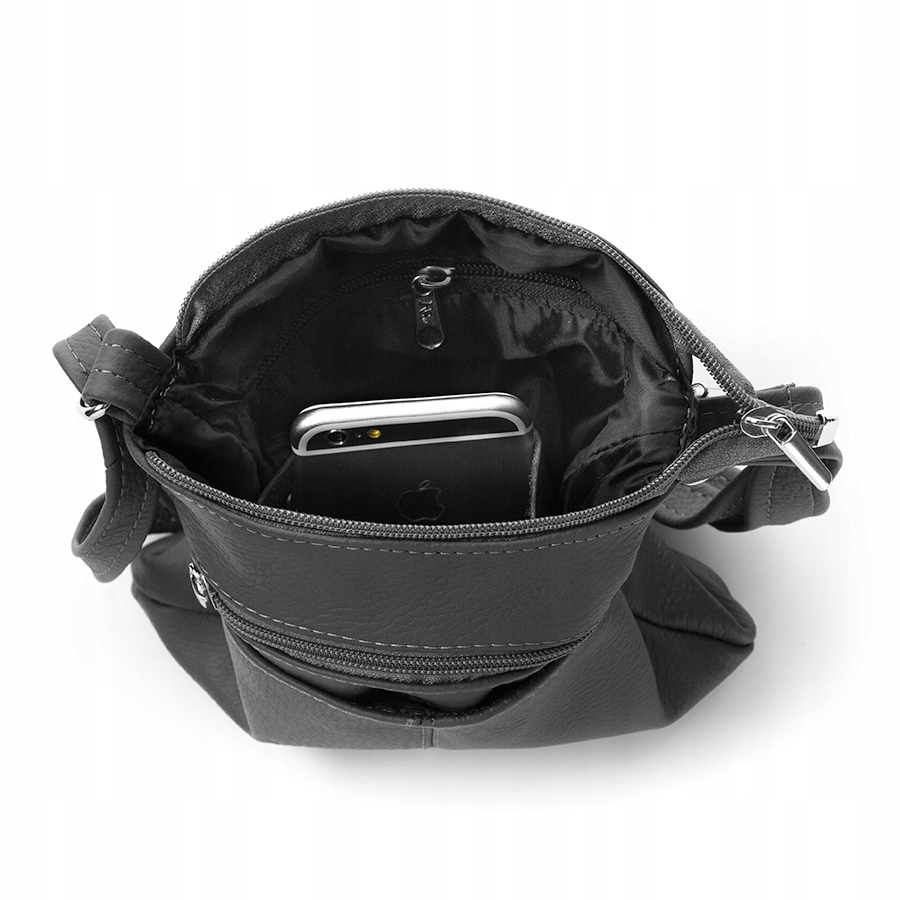 MAŁA SZARA LISTONOSZKA DAMSKA SKÓRA B-17-GR Model B-17-GR