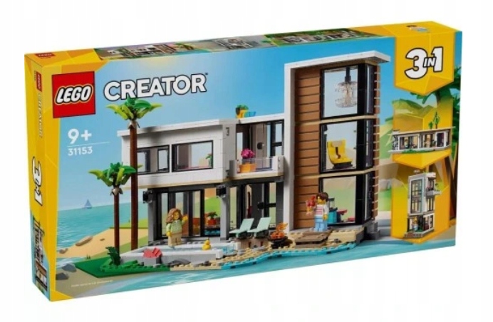 Lego 31153 Creator 3V1 Moderní Dům – Činžovní Dům – Lesní Chata