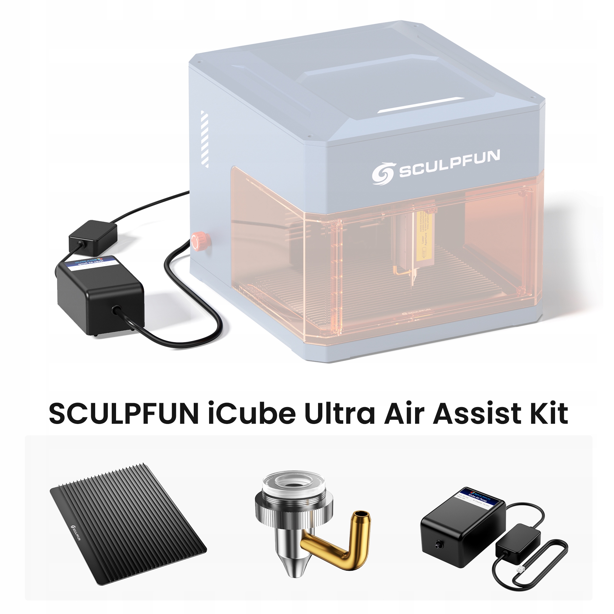 Zestaw Air Assist do grawerki laserowej SCULPFUN iCube Ultra