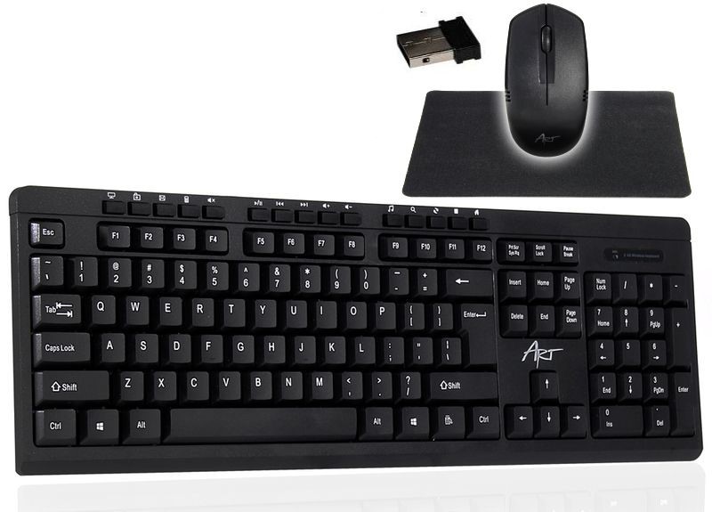 ZESTAW BEZPRZEWODOWY KLAWIATURA + MYSZ AK-48A USB + podkładka