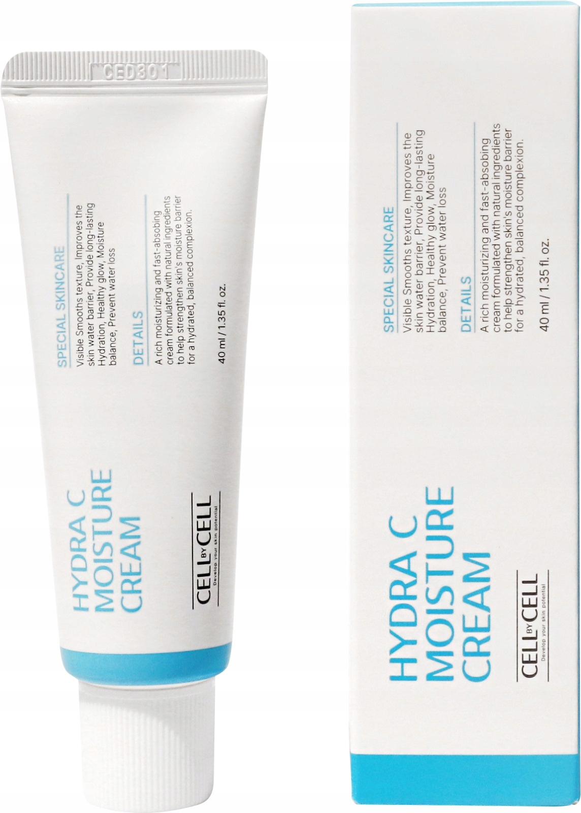 Hydratační krém pro suchou pokožku ceramidy skvalan bambucké máslo Cell by Cell 40 ml