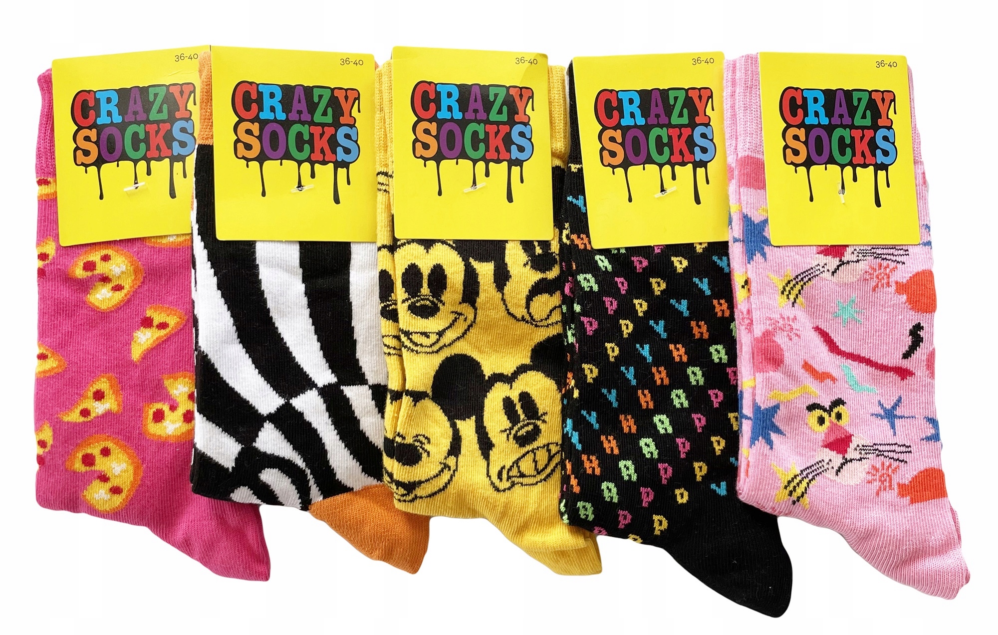 

Skarpety Crazy socks Wysokie 5pak Kolorowe 36-40