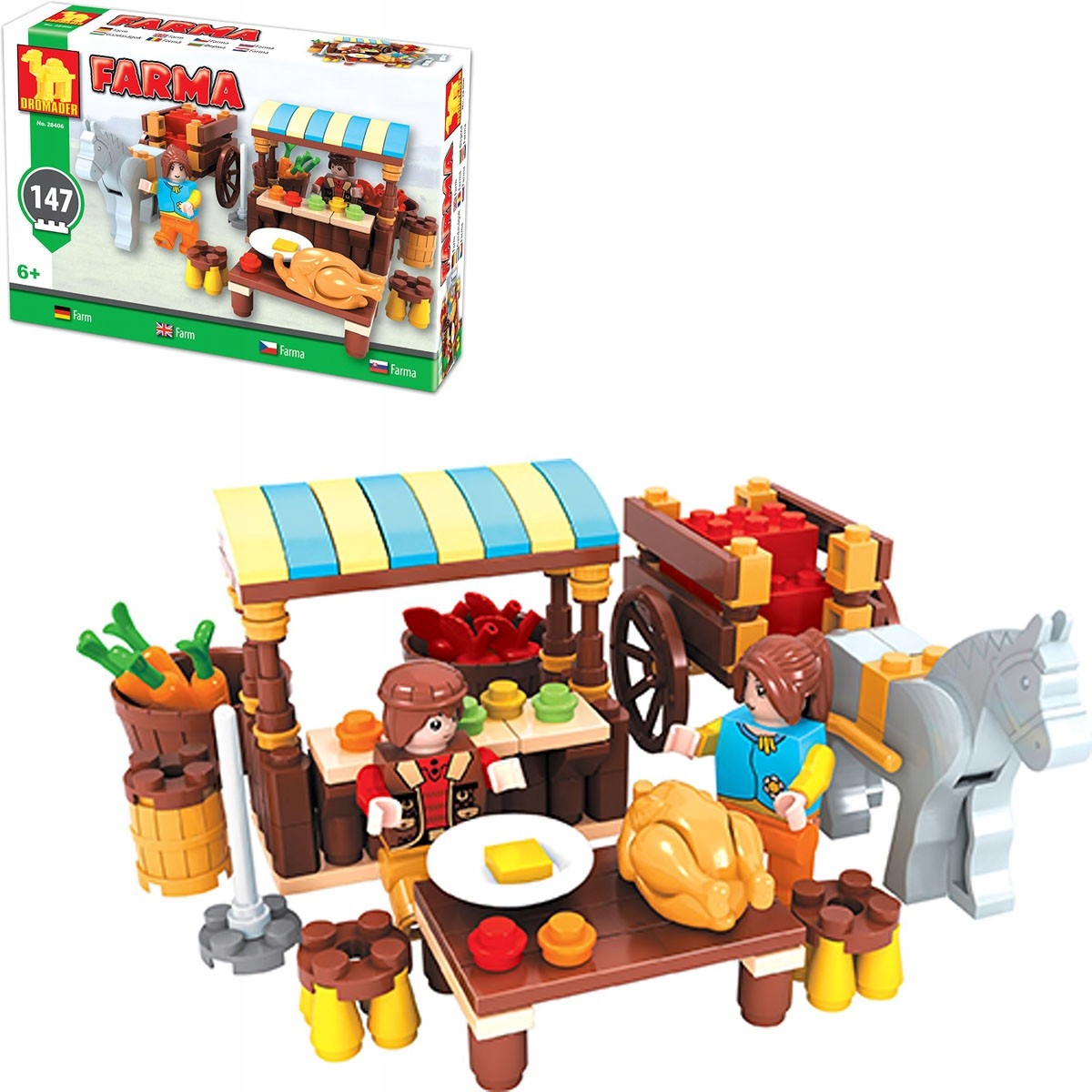 

284062 Dromader Klocki Farma Stragan 147 El