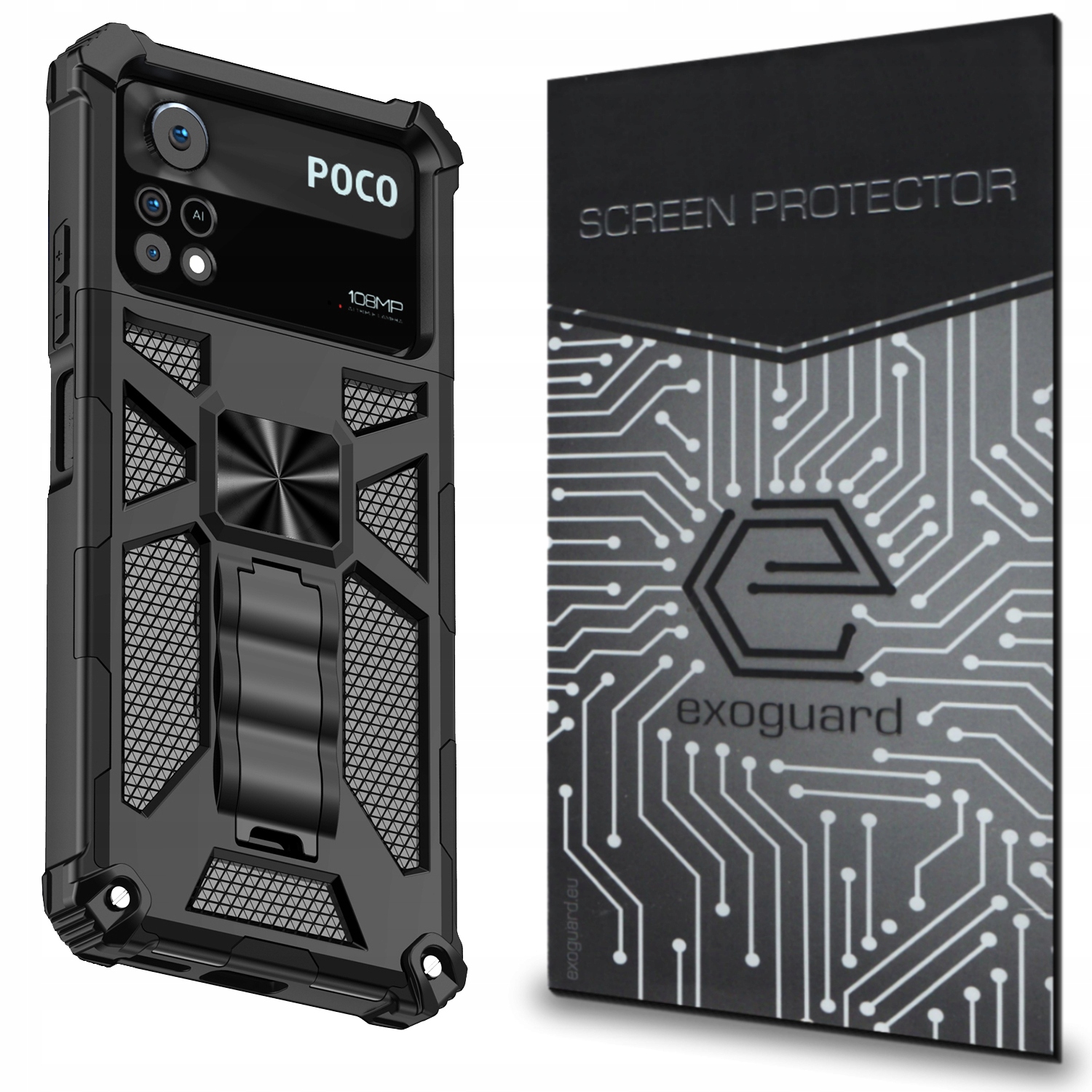 

Case Etui Pancerne+szkło do Xiaomi Poco X4 Pro 5G