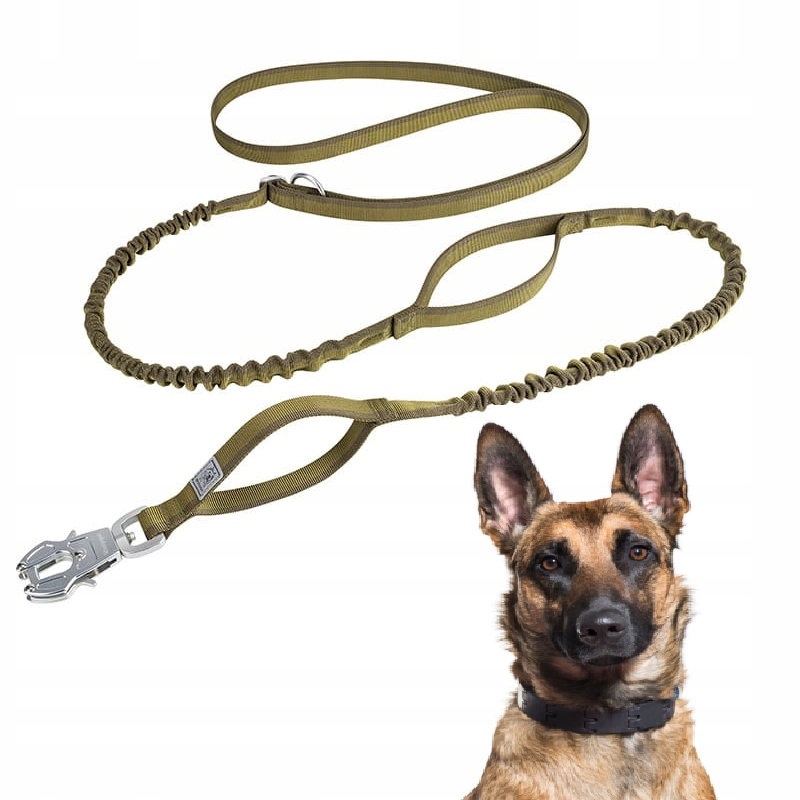 Smycz Dla Psa Do Biegania Z Amortyzatorem Mocna Winhyepet Khaki 2,7M