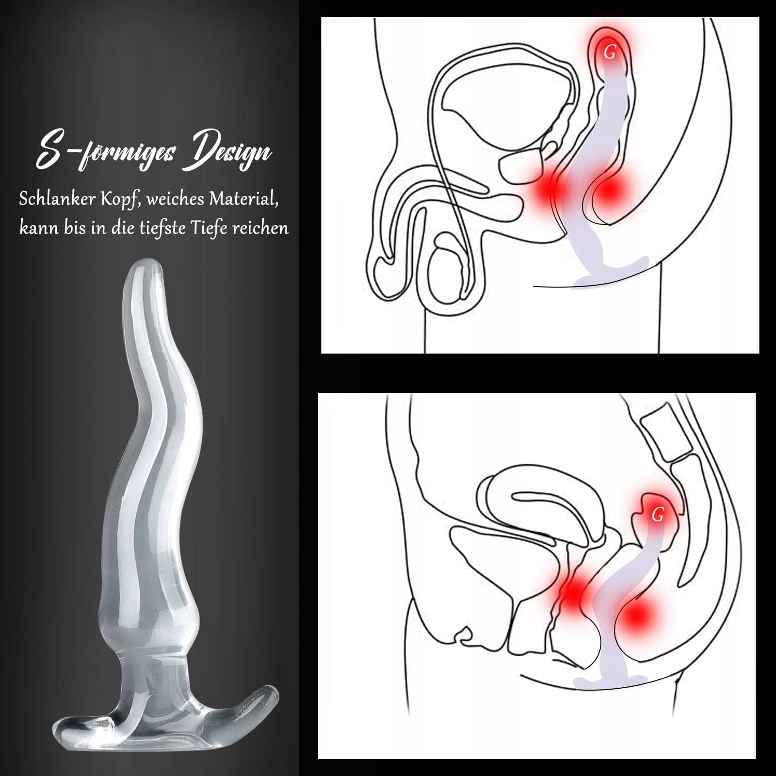 ANALPLUG Przezroczysty Silikonowy Korek Analny XXL Dla Par i Singli — miniatura 3