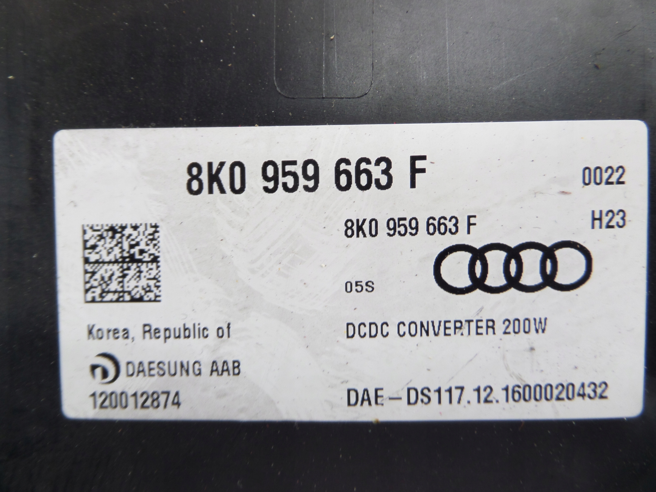 AUDI RS6 C7 4G STABILIZATOR di tensione 8K0959663F