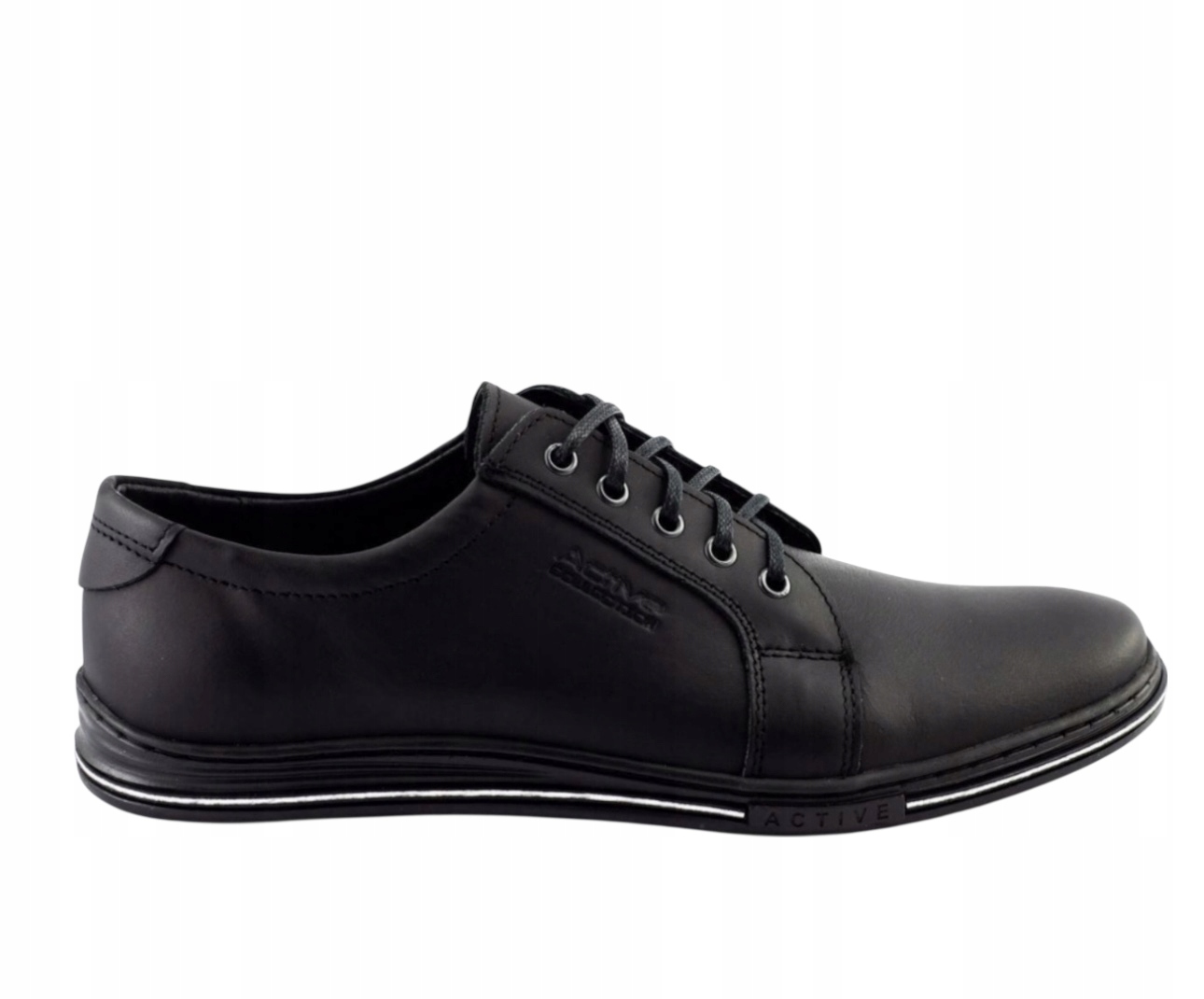 Pánské kožené polobotky 320 černé, velikost 40