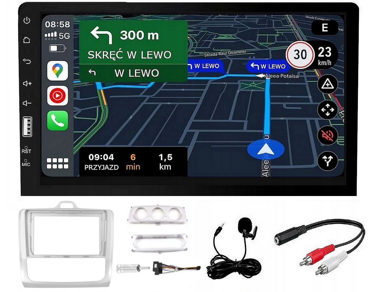 Autorádio Ford Focus MK2 2004-2008 Android-auto Carplay Usb MP3 Bluetooth