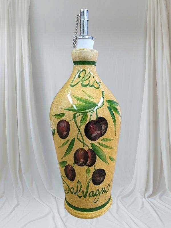 Ceramiczna oryginalna Włoska butelka pojemnik na Oliwę 350 ml