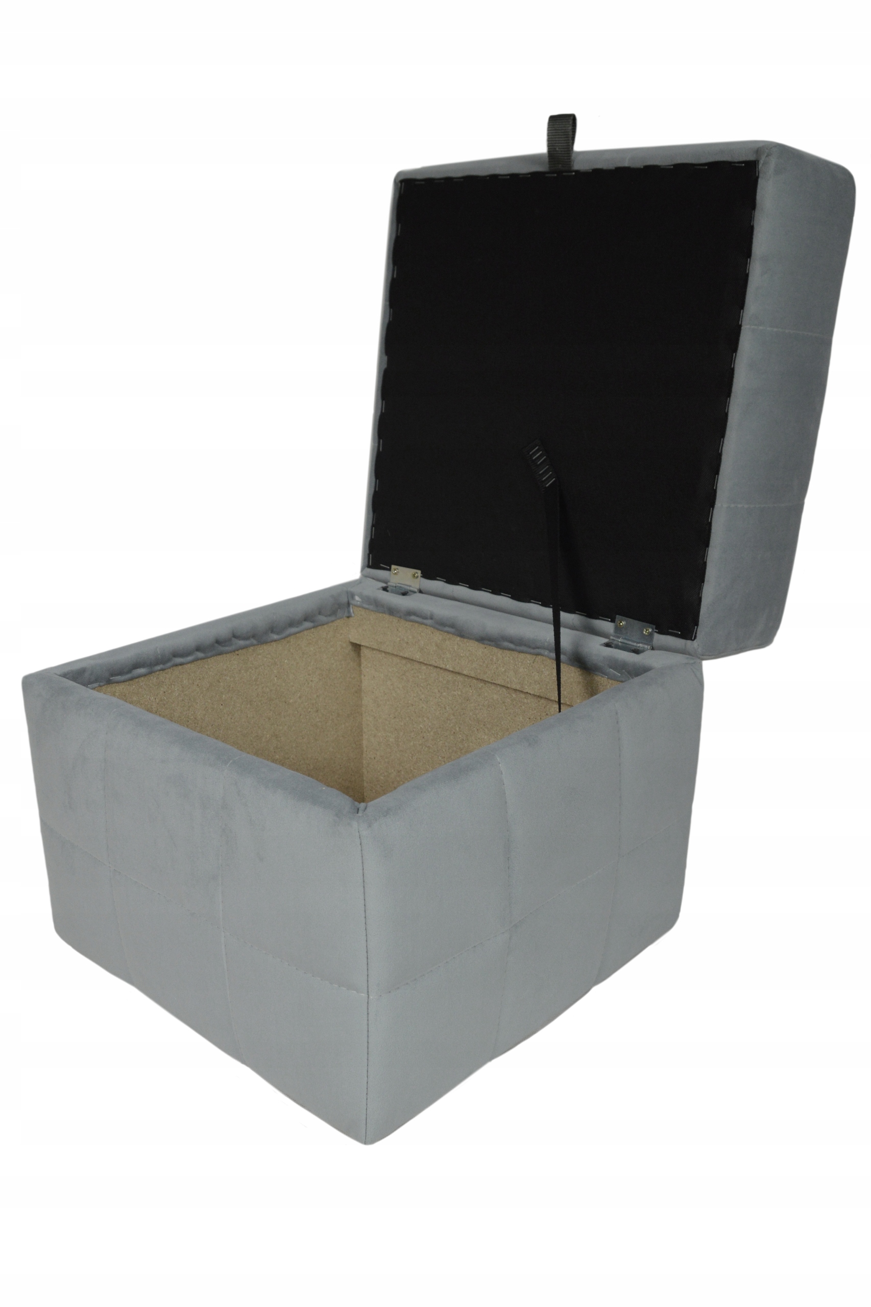 Pufa pikowana otwierana CASABLANCA 40x40 szary 667 Kolekcja PUFA KOSTKA 40X40 OTWIERANA