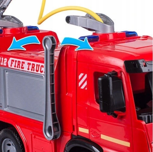 LENA OGROMNA STRAŻ POŻARNA WÓZ STRAŻACKI Z ARMATKĄ Materiał karton plastik