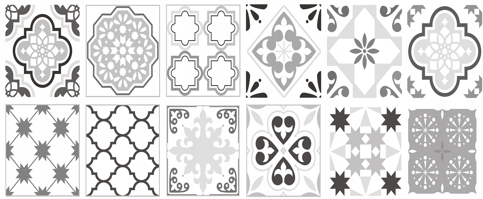 

12 Naklejek na Kafelki Schody Płytki 20x25 cm