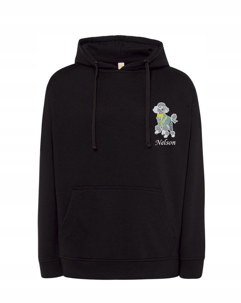 Mikina S Pudlem Jméno Psa Výšivka Over Size Černá M Dárek K Narozeninám Pánská