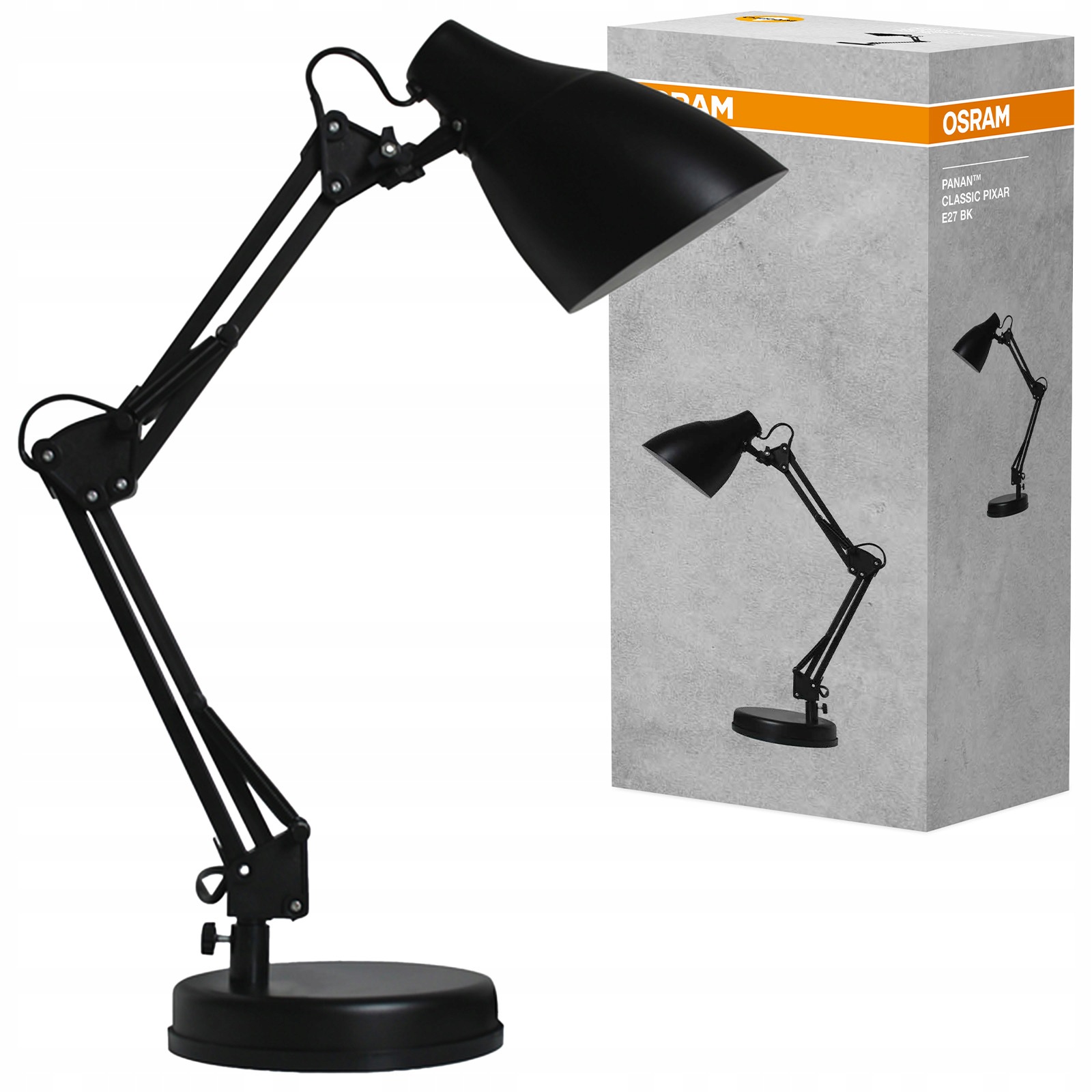 Školní stolní lampa Kreslící E27 Dekorativní stolní panan Osram