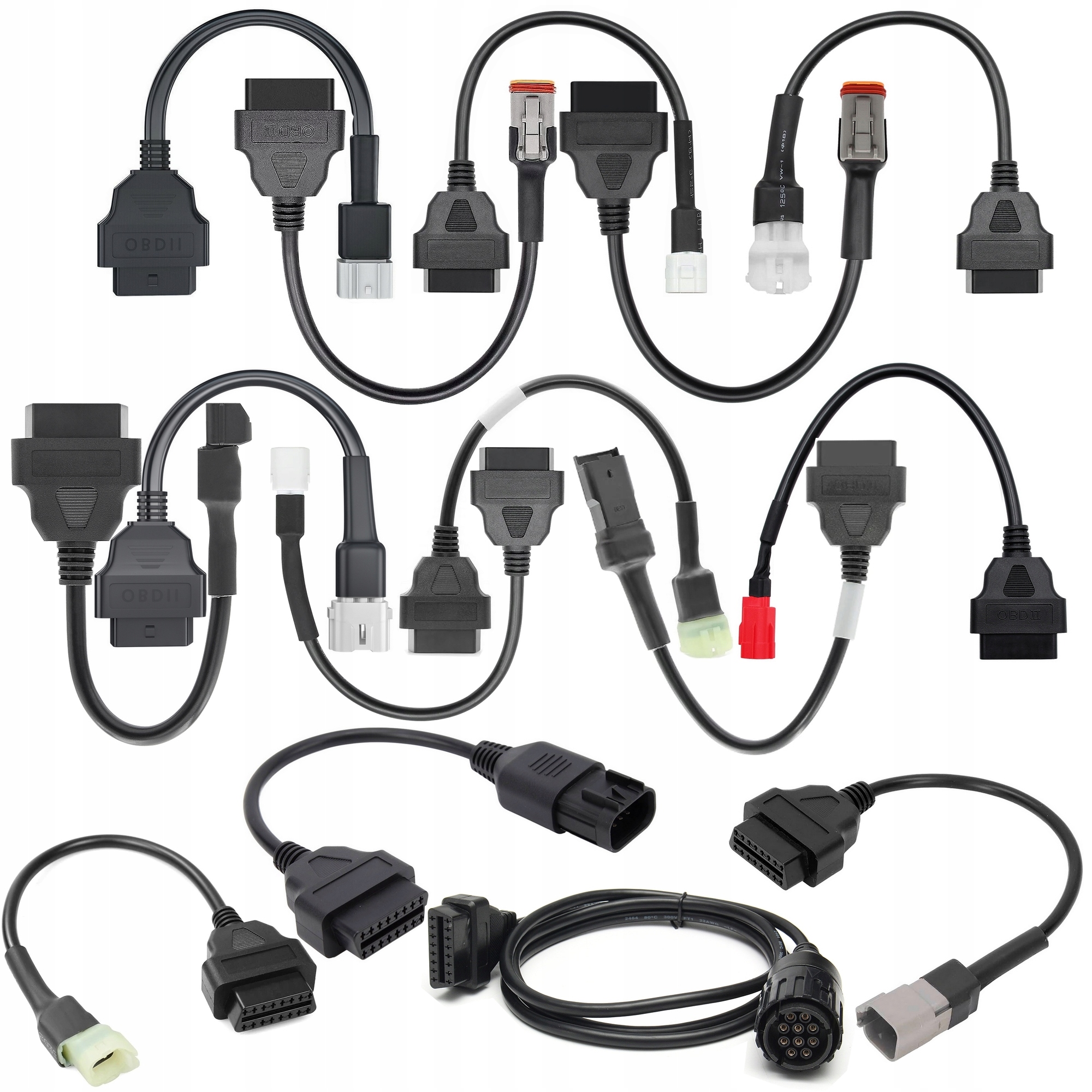 Zestaw 15 Adapterów Obd 2 Do Motocykli Diagnostyka Odczyt Kasowanie Błędów