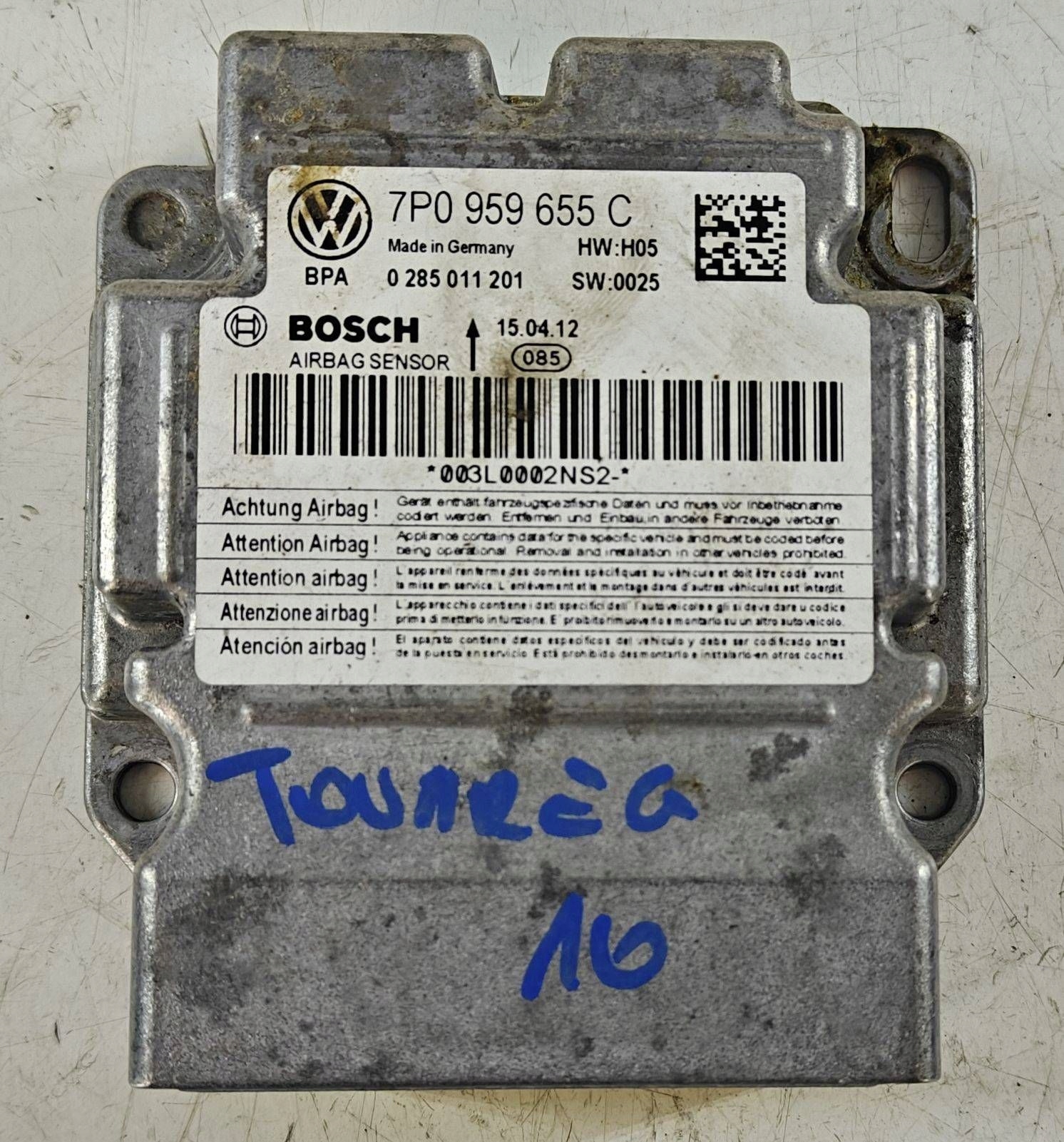 Volkswagen Touareg II 2 10- 7P6 7p0959655c control unit module airbag
