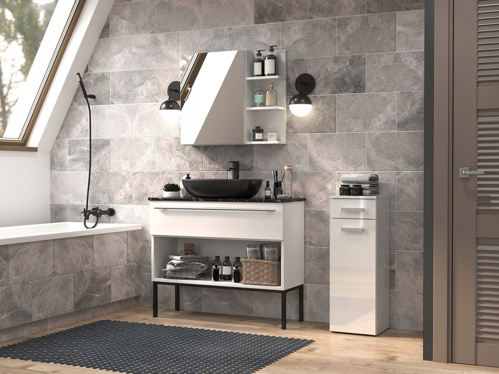 SZAFKA ŁAZIENKOWA REGAŁ PÓŁKI SZUFLADA SŁUPEK 30cm Szerokość mebla 30 cm