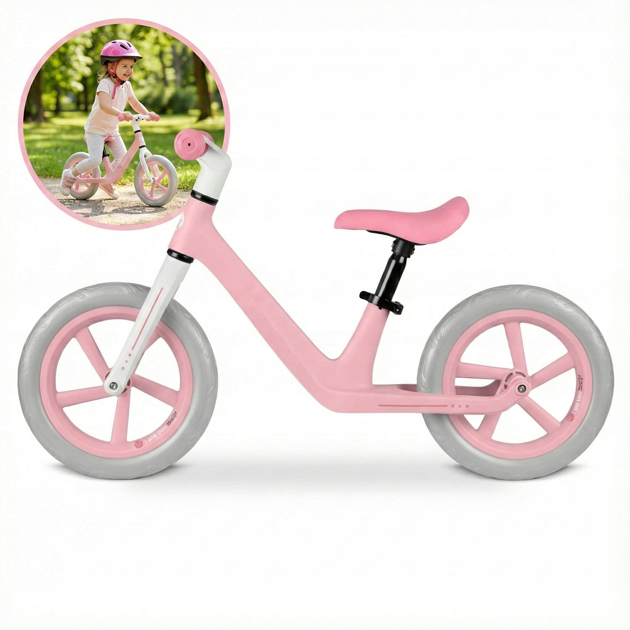 Rowerek Biegowy 12” Dla Dzieci Lekki Regulowany Wytrzymały Bezpieczny