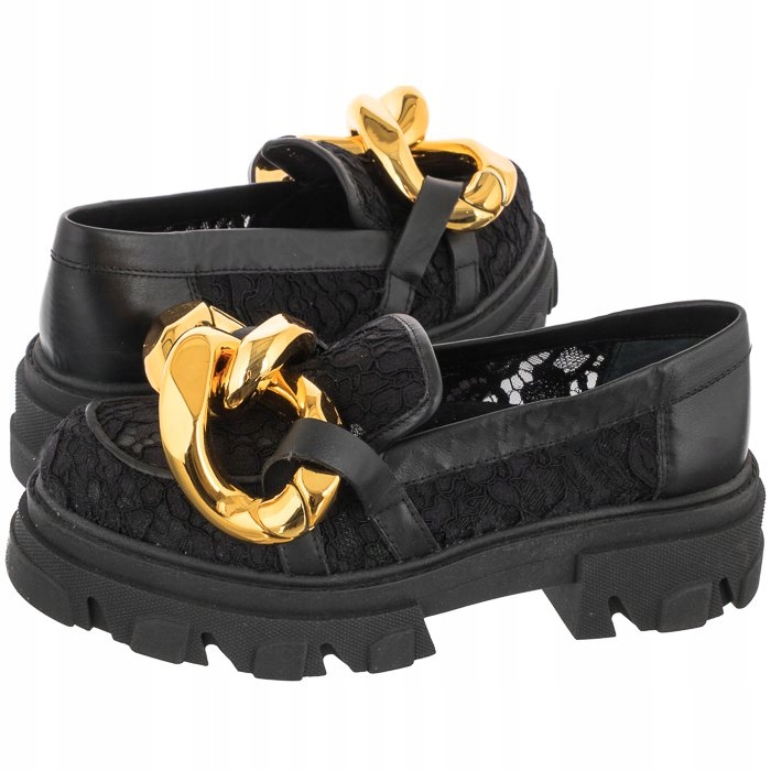 

Buty Damskie Mokasyny Carinii Czarne B7377-E50