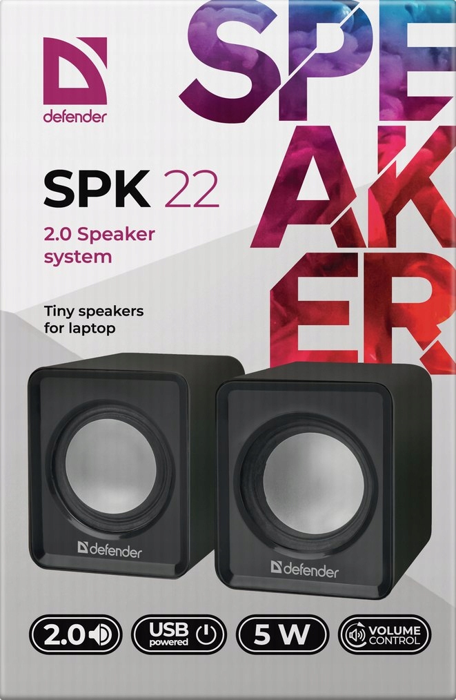 GŁOŚNIKI DEFENDER SPK-22 5W 2.0 USB Stan opakowania oryginalne