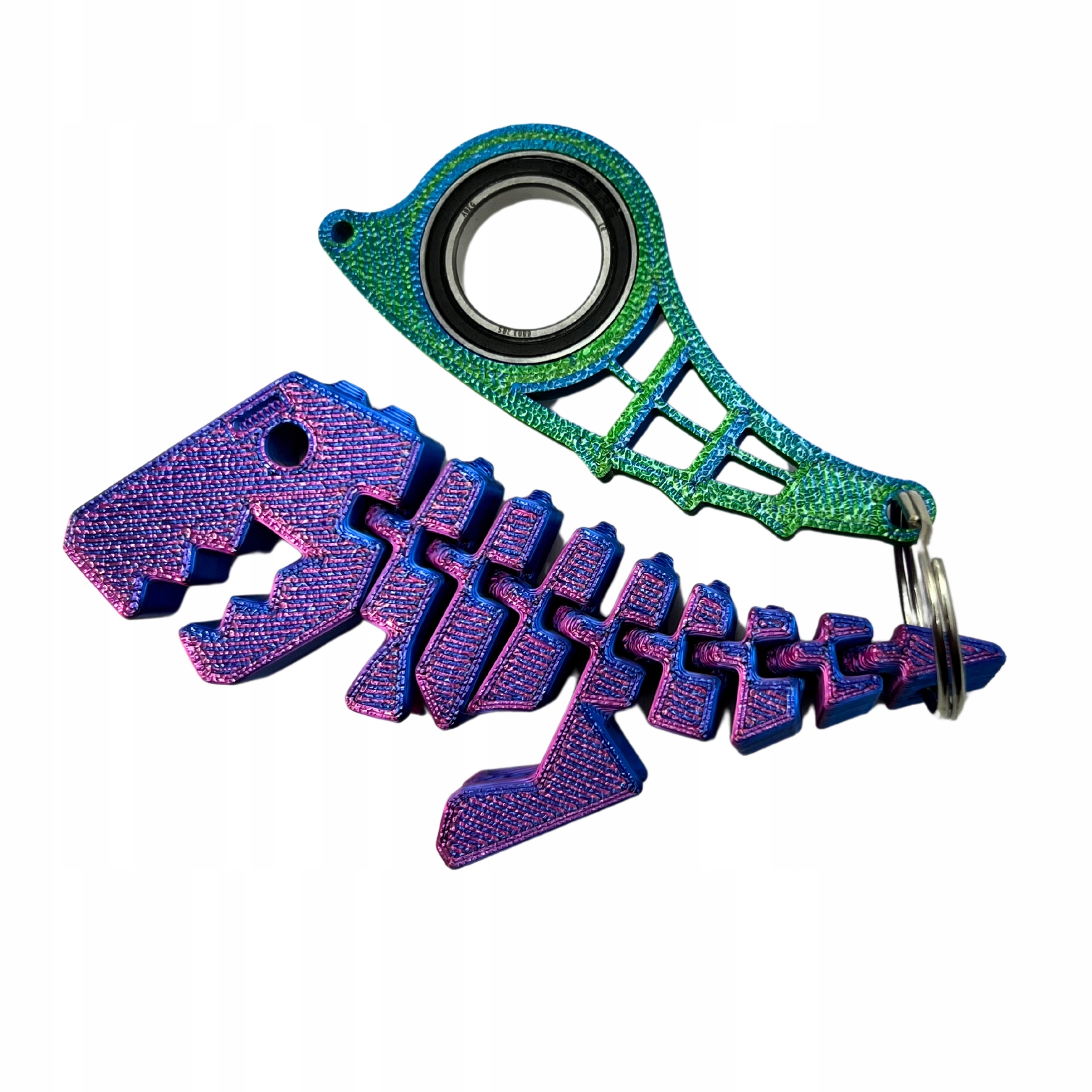 Keyrambit spinner brelok do kluczy + Flexi Dino Zestaw TIKTOK KolorMIGNIGHT Kod producenta Spinner Keyrambit Dinuś breloczek