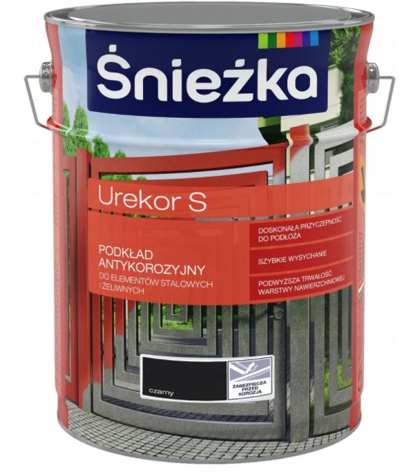 Podkład antykorozyjny Urekor S 5L czarny Śnieżka
