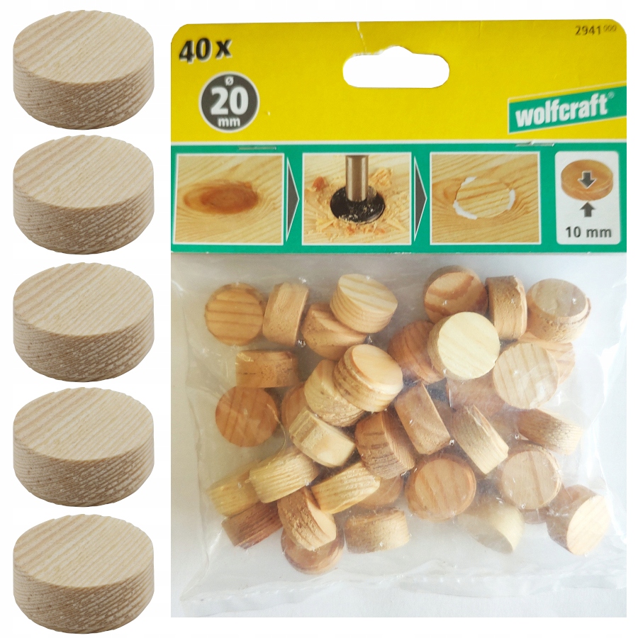 

Płytki stożkowe 20 mm 40 szt. Wolfcraft 2941000