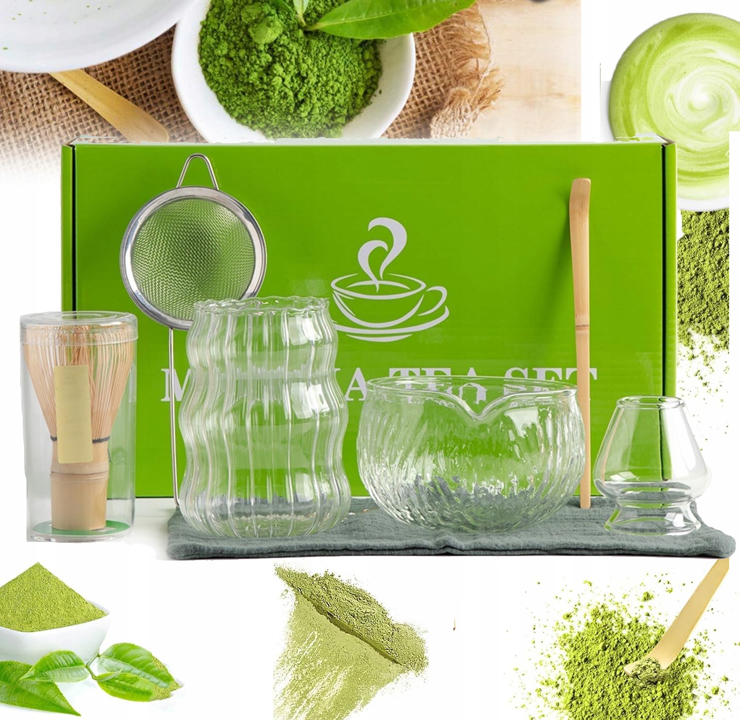 Bambusová Sada Na Výrobu Matchy Šlehací Metla Lžíce Metla 7V1 Dárky