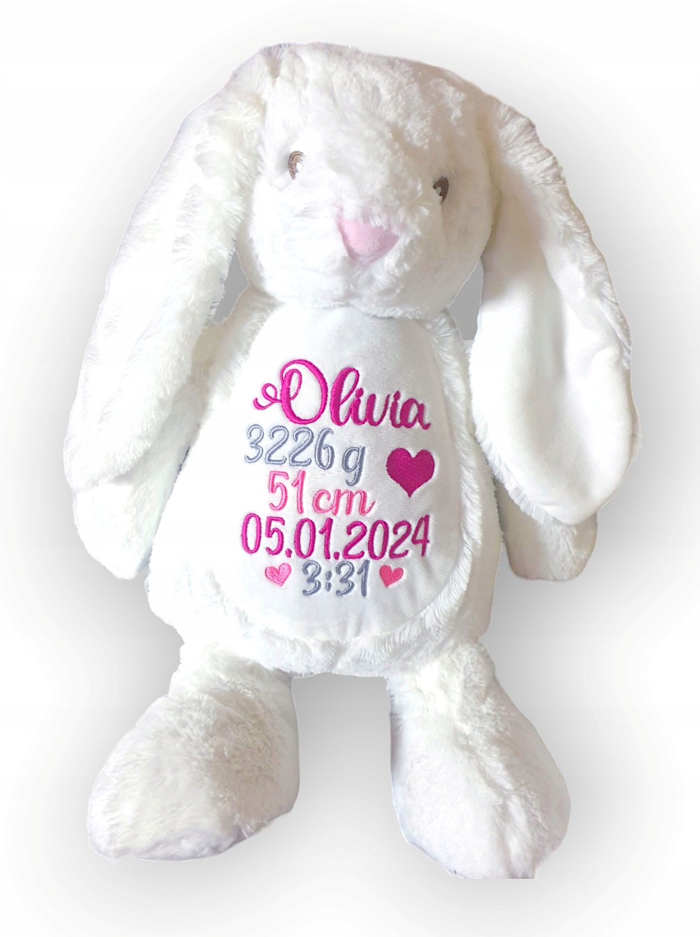 Medvídek králík plyšák metráž dárek Křest plyšák se jménem