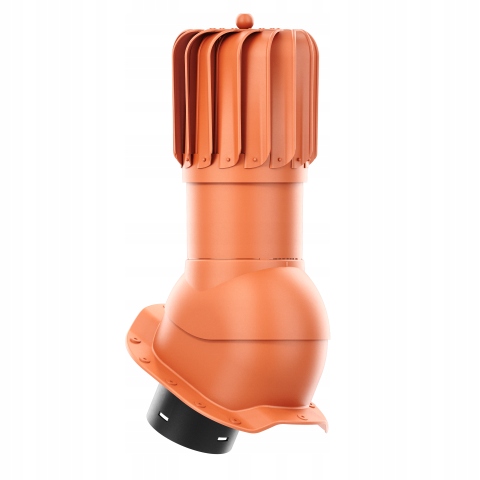 Rotačný krb Rotoline pre plechovú krytinu R fi 150 mm, podlhovastý, tehlový