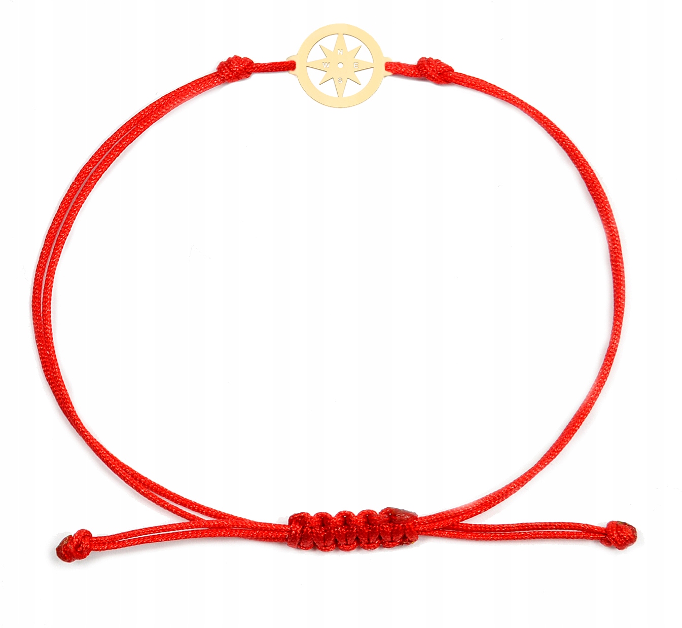 Zlatý náramek na šňůrce růže kompas PR.585