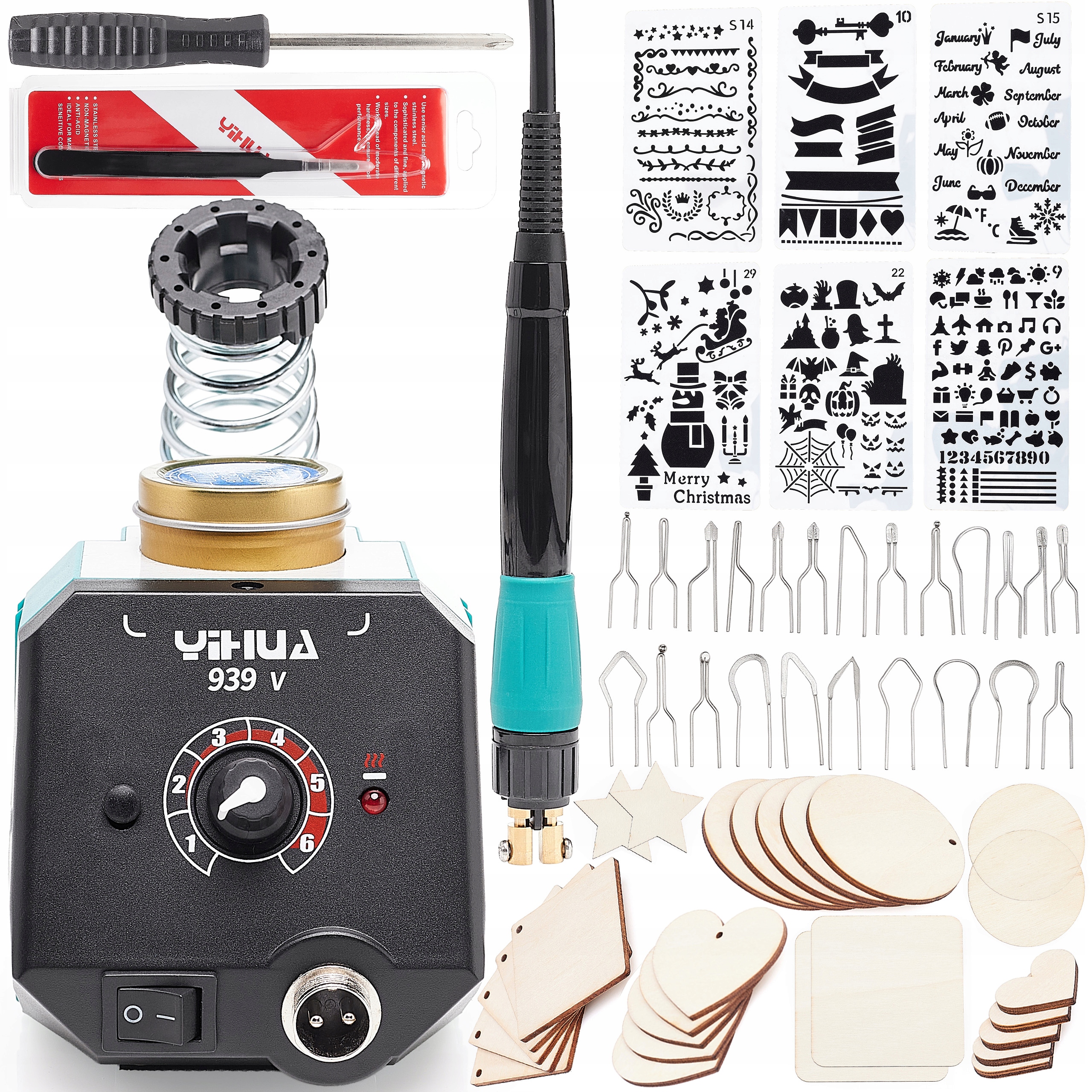 Wypalarka Do Drewna Pirograf 30W Yihua 939-V Zestaw Do Wypalania Sklejka