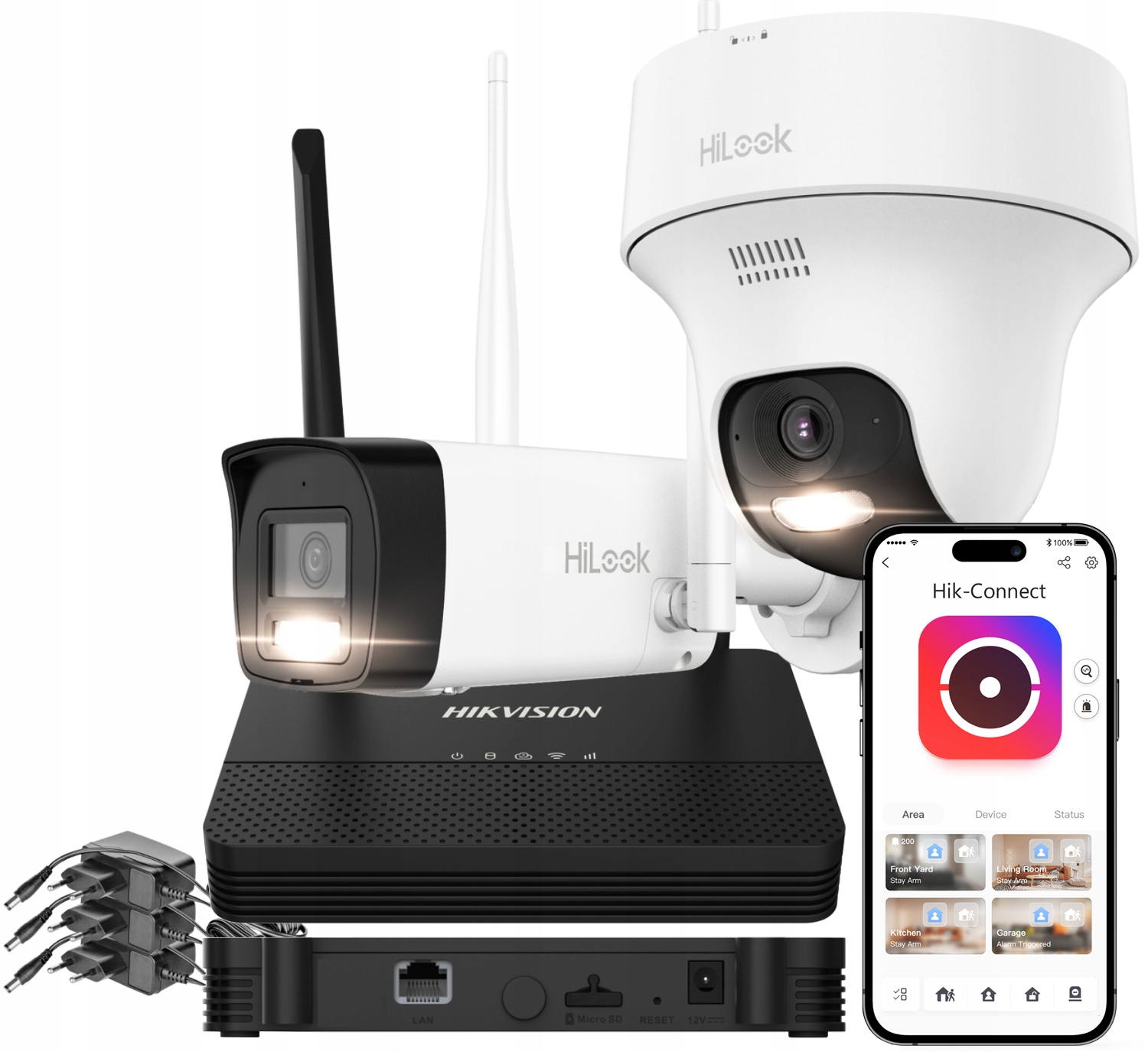 Sada pro WiFi monitorování Hikvision HiLook 4MPx otočná tubusová kamera